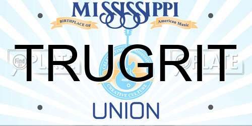 TRUGRIT Mississippi License Plate