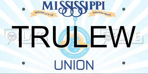 TRULEW Mississippi License Plate