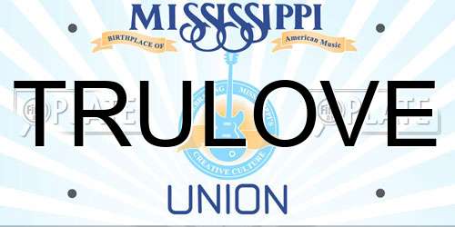 TRULOVE Mississippi License Plate