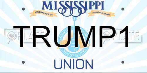 TRUMP1 Mississippi License Plate
