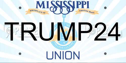 TRUMP24 Mississippi License Plate