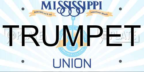 TRUMPET Mississippi License Plate