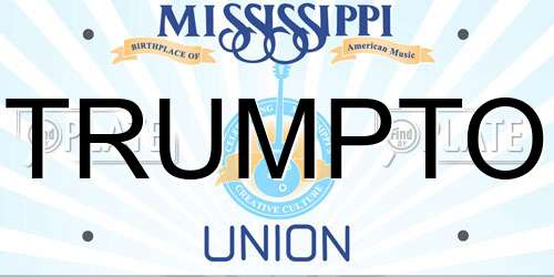 TRUMPTO Mississippi License Plate