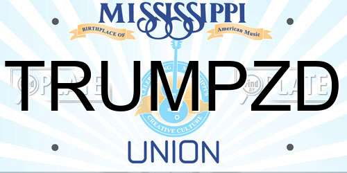 TRUMPZD Mississippi License Plate