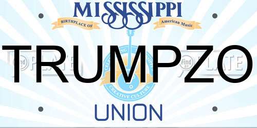 TRUMPZO Mississippi License Plate