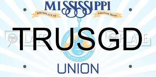 TRUSGD Mississippi License Plate