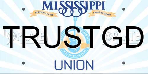 TRUSTGD Mississippi License Plate