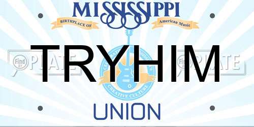 TRYHIM Mississippi License Plate