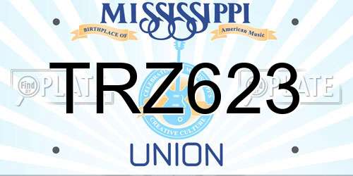 TRZ623 Mississippi License Plate