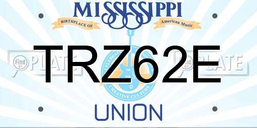 TRZ62E Mississippi License Plate