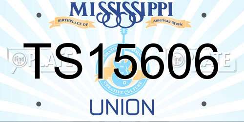 TS15606 Mississippi License Plate