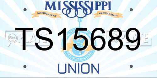 TS15689 Mississippi License Plate