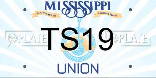 TS19 Mississippi License Plate