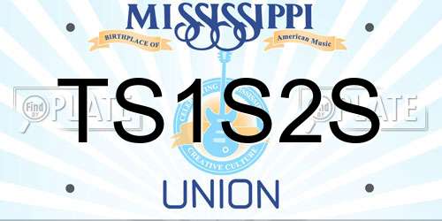 TS1S2S Mississippi License Plate
