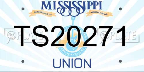 TS20271 Mississippi License Plate