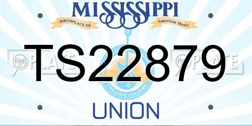 TS22879 Mississippi License Plate