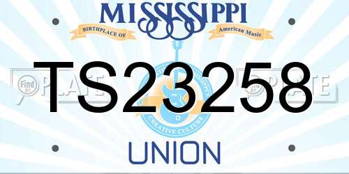 TS23258 Mississippi License Plate