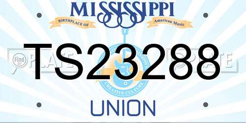 TS23288 Mississippi License Plate