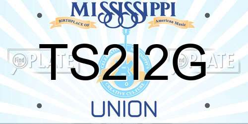 TS2I2G Mississippi License Plate