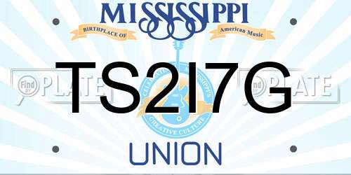 TS2I7G Mississippi License Plate