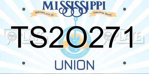 TS2O271 Mississippi License Plate