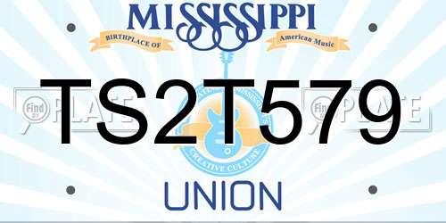 TS2T579 Mississippi License Plate