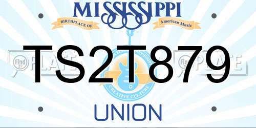 TS2T879 Mississippi License Plate
