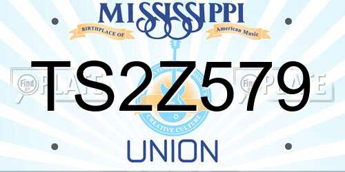 TS2Z579 Mississippi License Plate