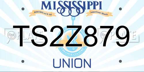 TS2Z879 Mississippi License Plate