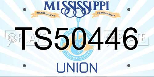 TS50446 Mississippi License Plate