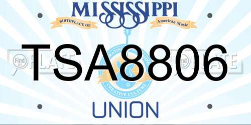 TSA8806 Mississippi License Plate