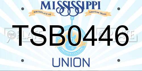 TSB0446 Mississippi License Plate