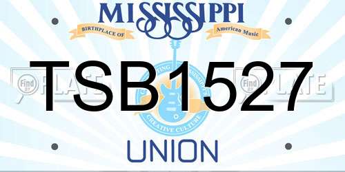TSB1527 Mississippi License Plate