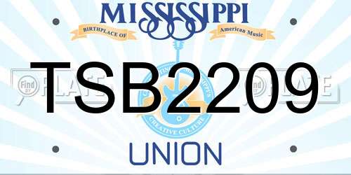 TSB2209 Mississippi License Plate