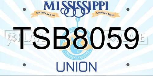 TSB8059 Mississippi License Plate