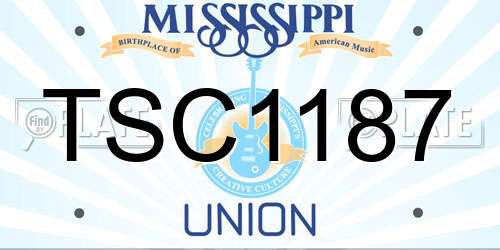 TSC1187 Mississippi License Plate