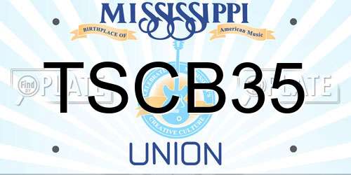 TSCB35 Mississippi License Plate