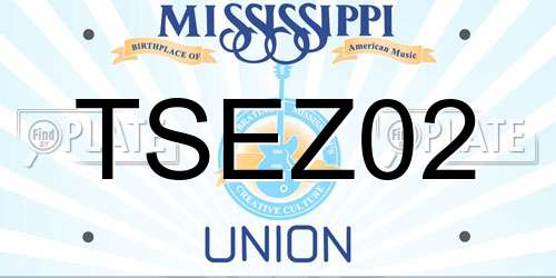 TSEZ02 Mississippi License Plate