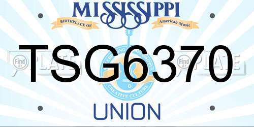 TSG6370 Mississippi License Plate