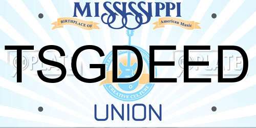 TSGDEED Mississippi License Plate