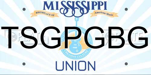 TSGPGBG Mississippi License Plate