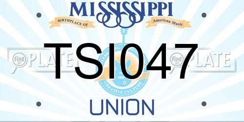 TSI047 Mississippi License Plate