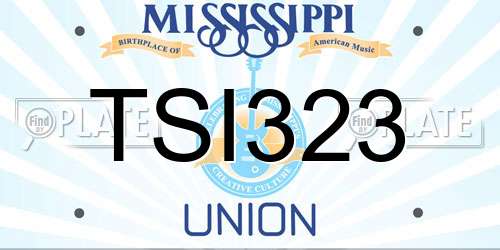 TSI323 Mississippi License Plate
