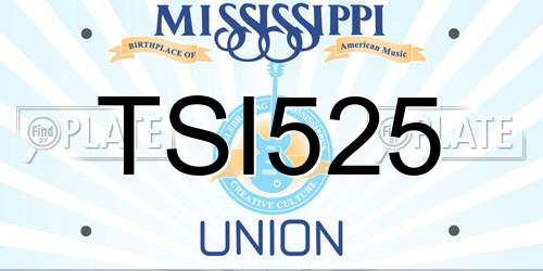 TSI525 Mississippi License Plate