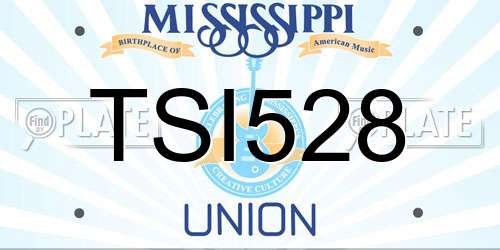 TSI528 Mississippi License Plate