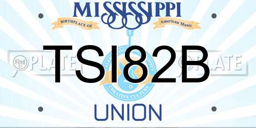 TSI82B Mississippi License Plate
