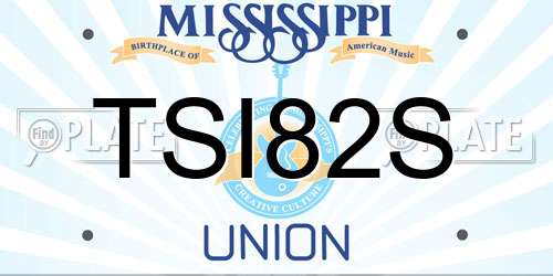 TSI82S Mississippi License Plate