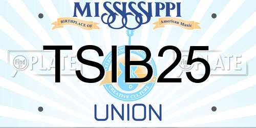 TSIB25 Mississippi License Plate