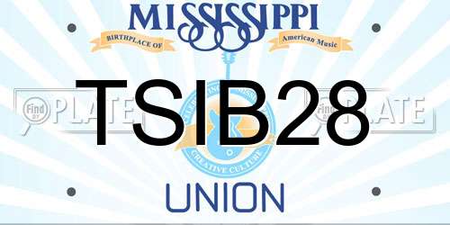 TSIB28 Mississippi License Plate