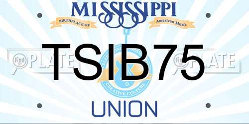 TSIB75 Mississippi License Plate